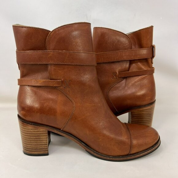 Wolverine 1000 Mile By Samantha Pleet Leather Ankle Boots Brown Women’s Size 8 B - Picture 6 of 10